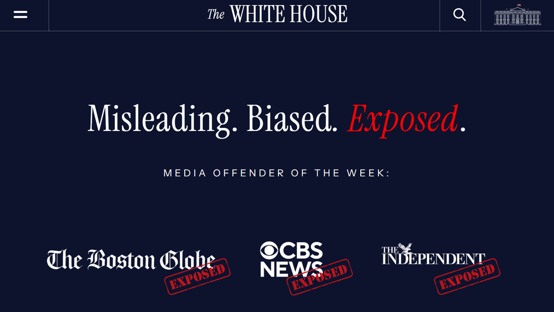 Trump lanza el 'Salón de la Vergüenza' para señalar medios adheridos a "locura izquierdista"