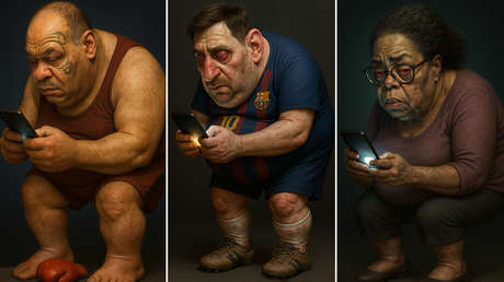 IMÁGENES GROTESCAS: Así lucirán las personas sedentarias en 2050 según la IA