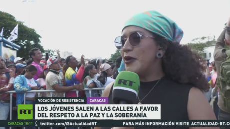 En Venezuela jóvenes salen a las calles a favor del respeto a la paz y la soberanía