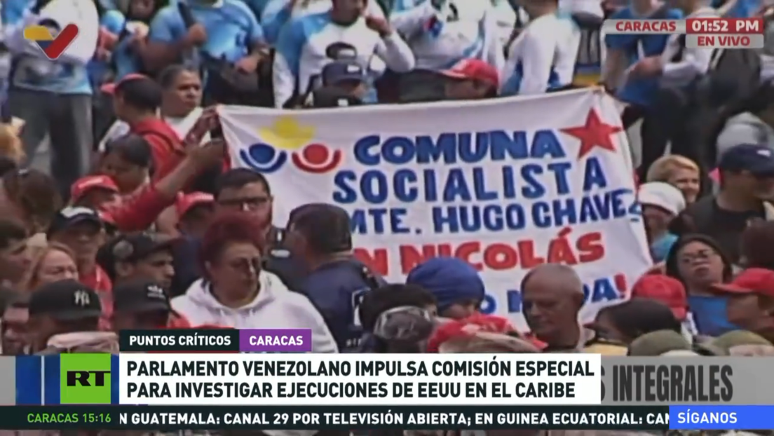 Venezolanos se manifiestan contra las agresiones de EE.UU. en el mar Caribe