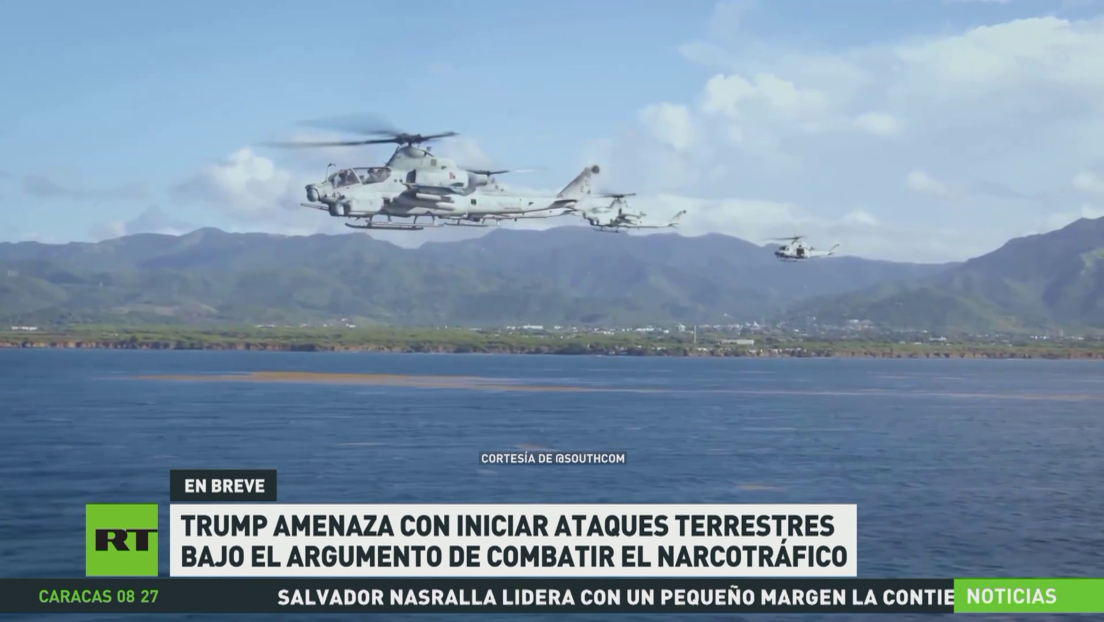 Trump amenaza con iniciar ataques terrestres bajo el argumento de combatir el narcotráfico