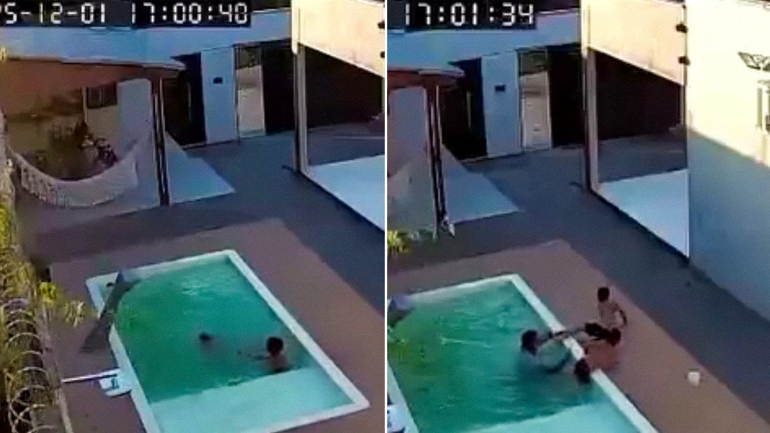 Padre de familia salva a sus hijos de morir ahogados (VIDEO)