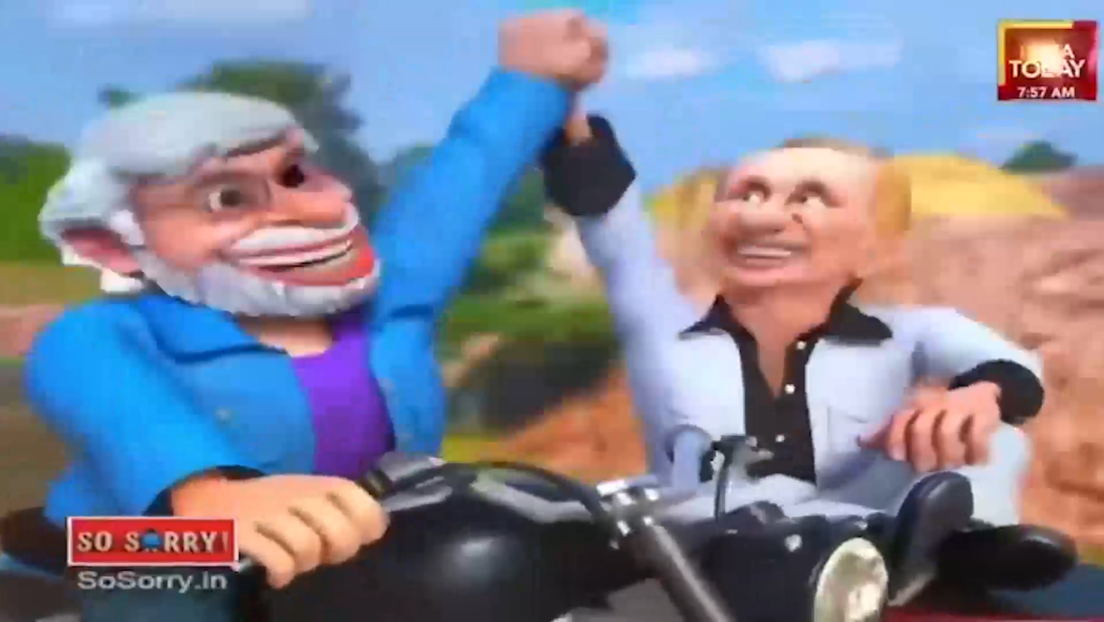 Cantando en moto entre pozos petroleros y S‑400: animación india sobre la alianza Putin‑Modi, con Trump fuera (VIDEO)