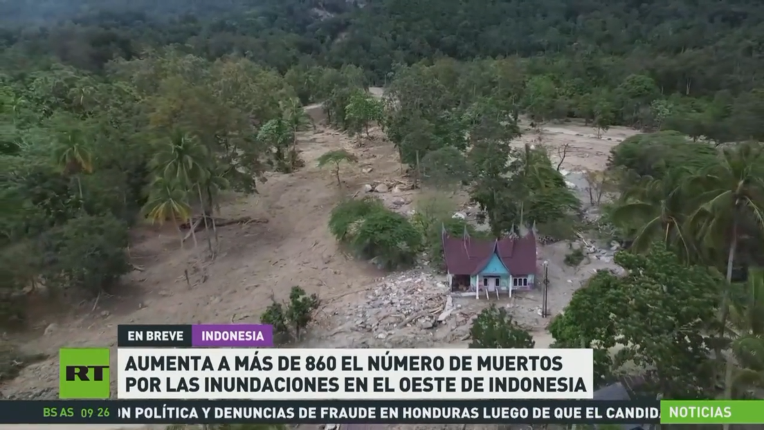 Aumenta a más de 860 el número de muertos por las inundaciones en el Oeste de Indonesia