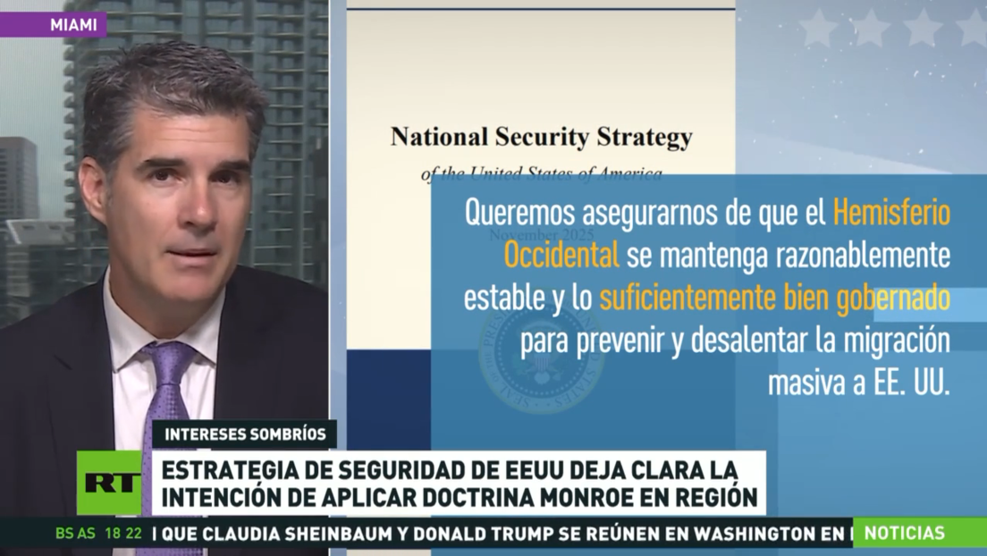 Estrategia de seguridad de EE.UU. deja clara la intención de aplicar la doctrina Monroe