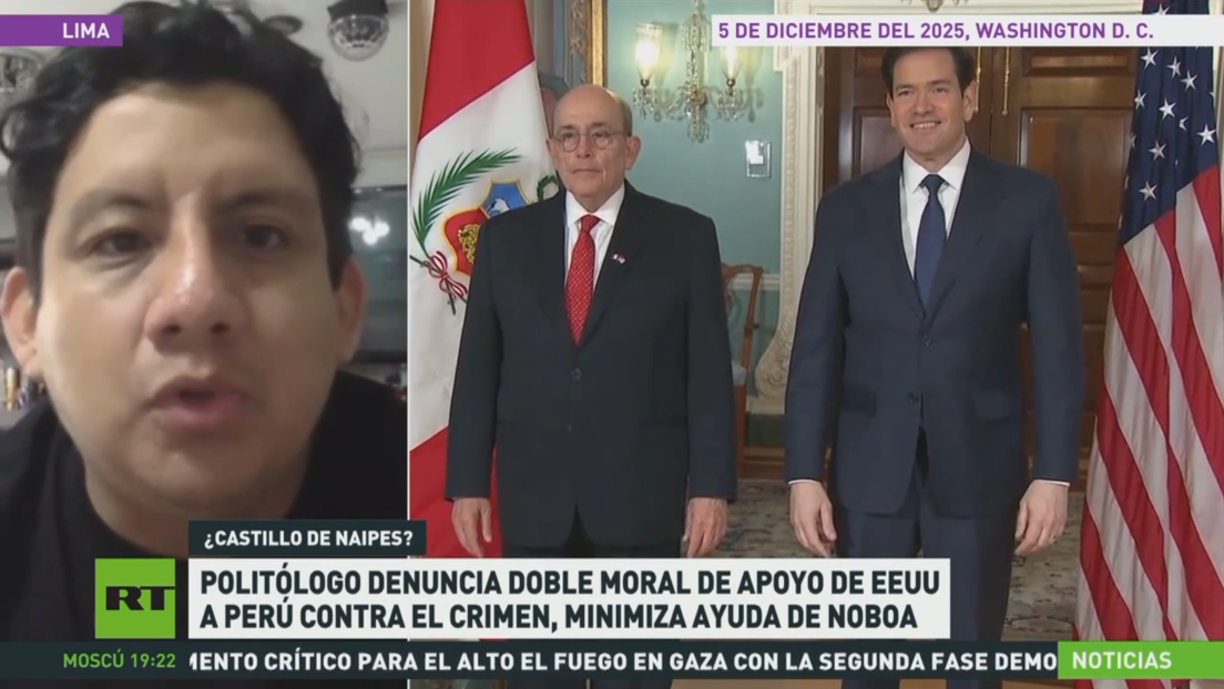 Politólogo denuncia doble moral de apoyo de EE.UU. a Perú contra el crimen y minimiza ayuda de Noboa