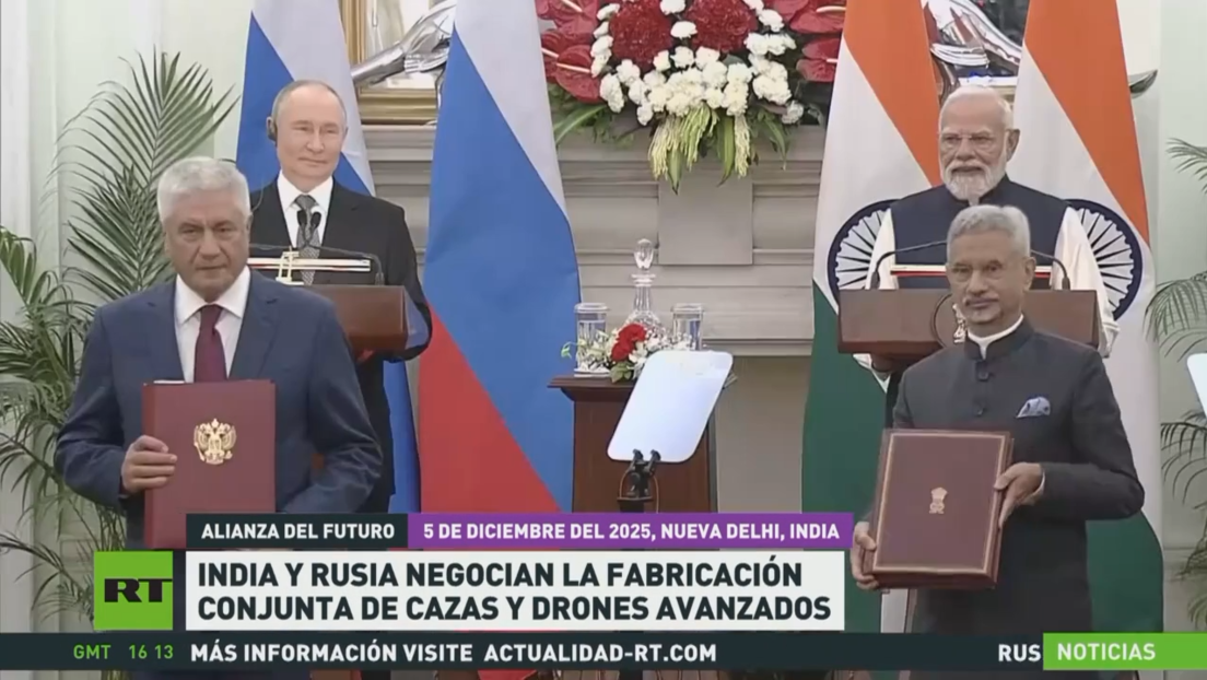 India y Rusia negocian la fabricación conjunta de cazas y drones avanzados