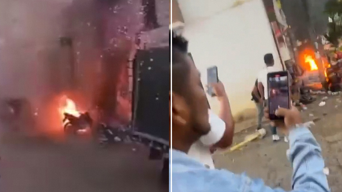 Momento de la explosión de una motobomba que dejó 15 heridos en Colombia (VIDEOS) Momento de la explosión de una motobomba que dejó 15 heridos en Colombia (VIDEOS)