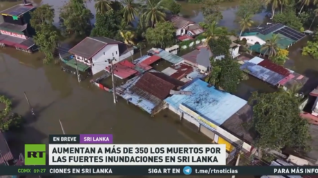 Ascienden a más de 350 los muertos por las fuertes inundaciones en Sri Lanka