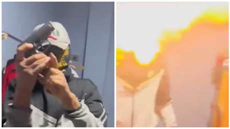 VIDEO: Extorsionador se graba amenazando con un arma, pero pasa algo inesperado