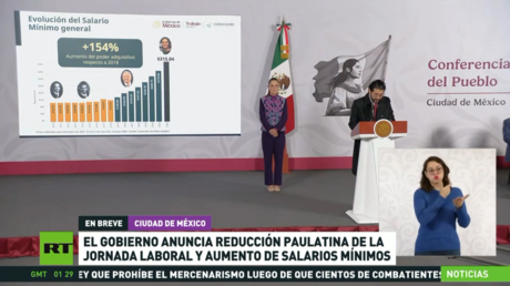 Anuncian en México la reducción paulatina de la jornada laboral y aumento de salarios mínimos