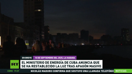 Las autoridades de Cuba anuncian que se ha restablecido la luz tras apagón masivo