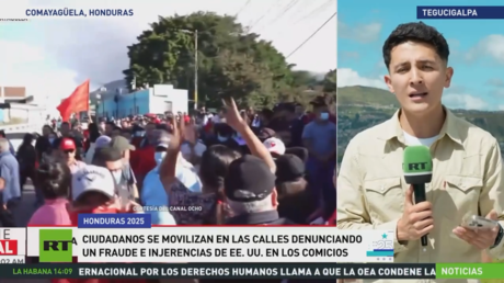 Ciudadanos se movilizan en las calles de Honduras para denunciar fraude e injerencia de EE.UU. en los comicios