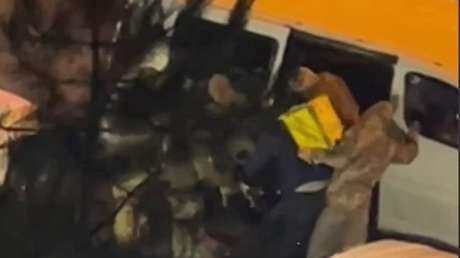 VIDEO: Movilizan por la fuerza a un repartidor ucraniano en pleno trabajo