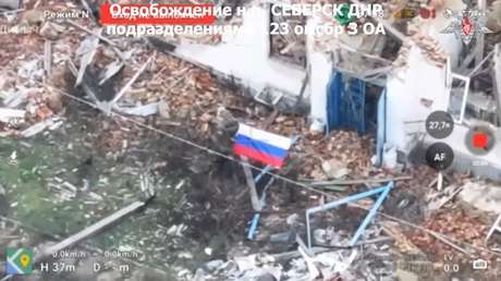 VIDEO: Soldados rusos celebran la liberación de Séversk