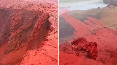 Lluvias desatan ríos rojos en costa de Irán (VIDEO)
