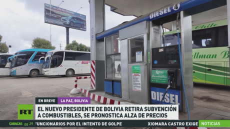 El nuevo presidente de Bolivia retira subvención a combustibles, se pronostica alza de precios