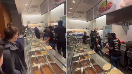 Batalla épica entre empleados y clientes en un restaurante de EE.UU. (VIDEO)