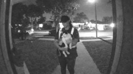 VIDEO: Repartidor de Amazon roba un gato mientras hace una entrega