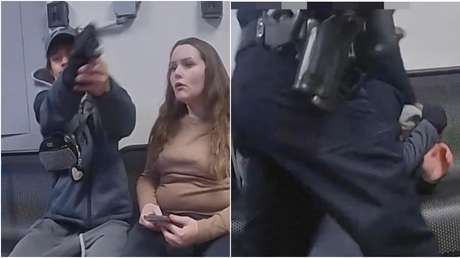 VIDEO: Ladrón intenta disparar a policía en Walmart, pero su arma se atasca