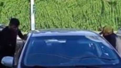 VIDEO: Ladrones roban un bolso con miles de dólares de un auto en cuestión de segundos