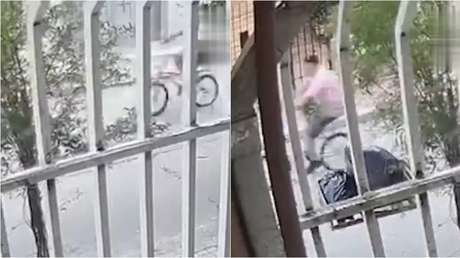 Grito desgarrador: asaltan a un niño para robarle su bicicleta (VIDEO)