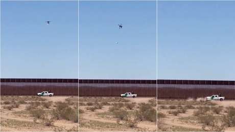 Captan en VIDEO el derribo de un supuesto dron de los cárteles en la frontera entre México y EE.UU.