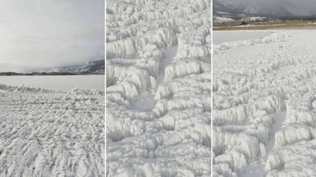 Magia del Baikal: esculturas de hielo creadas por el frío y el viento en el lago más profundo del planeta