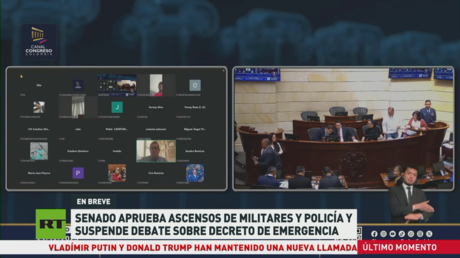 Senado de Colombia aprueba ascensos de militares y Policía y suspende debate sobre decreto de emergencia