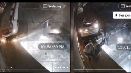 VIDEO IMPACTANTE: Auto 'vuela' sobre valla y la conductora acaba en una piscina