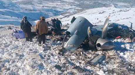 FOTOS, VIDEO: Un dron gigantesco se estrella en las montañas de Afganistán