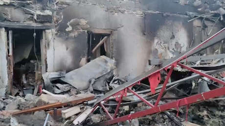 VIDEO: Así quedó la cafetería atacada por Kiev donde civiles celebraban el Año Nuevo