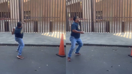 VIDEO: Manifestantes en México arrojan huevos contra la Embajada de EE.UU. en apoyo a Venezuela