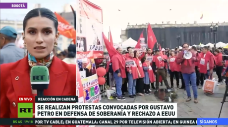 Se realizan protestas convocadas por Gustavo Petro en defensa de la soberanía y rechazo a EE.UU.