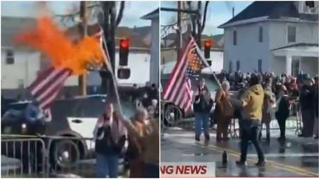 VIDEO: Manifestantes queman bandera de EE.UU. en protesta anti-ICE