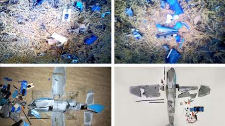 FOTOS: Pionyang muestra los restos del derribado dron espía surcoreano