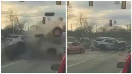 VIDEO: Error de una anciana provoca choque múltiple y deja varios heridos