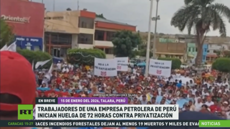 Trabajadores de una empresa petrolera de Perú inician huelga de 72 horas contra privatización
