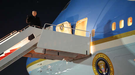 El avión de Trump reporta una falla y regresa a EE.UU. tras partir hacia Davos