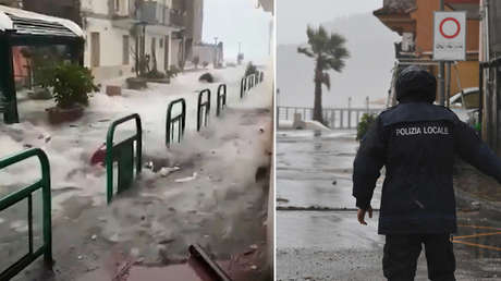 VIDEO: Marejadas ciclónicas y tormentas eléctricas azotan la costa de Italia