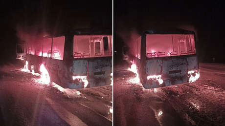 Dron ucraniano ataca un autobús con civiles en Rusia