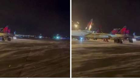 Se desata en EE.UU. el caos aéreo por nieve, hielo y vientos extremos (VIDEO)