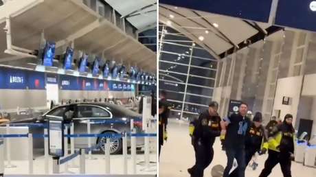 VIDEO: Atraviesa un aeropuerto con su coche y se estrella contra el 'counter' de una aerolínea