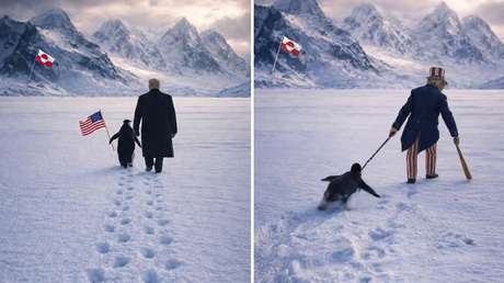 VIDEO: Medio chino se burla de la imagen de Trump con pingüino creada con IA