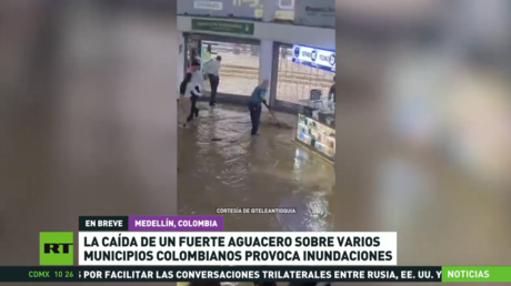 Fuerte aguacero provoca inundaciones en varios municipios de Colombia