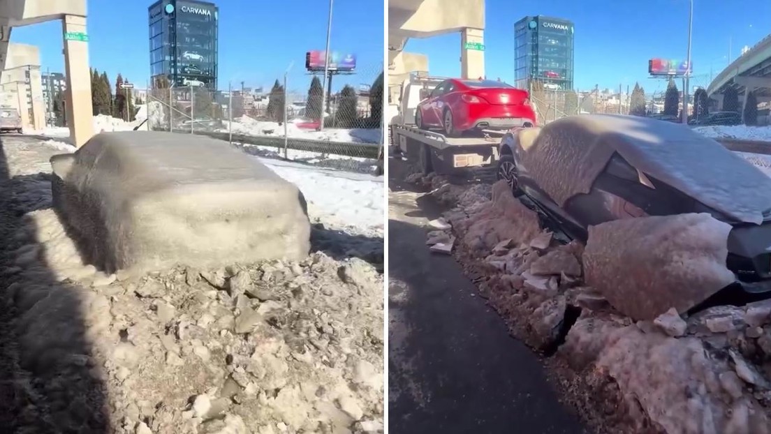 Encuentra su coche congelado en la calle y decide resolver el asunto a martillazos
