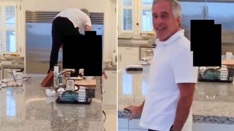 VIDEO: Perturbadoras imágenes de Jeffrey Epstein persiguiendo a dos chicas