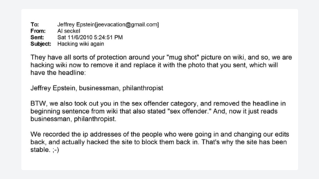 Jeffrey Epstein habría 'hackeado' Wikipedia para ocultar sus delitos sexuales