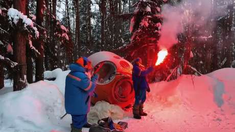 VIDEO: Cosmonautas desafían el invierno en intenso entrenamiento de supervivencia cerca de Moscú