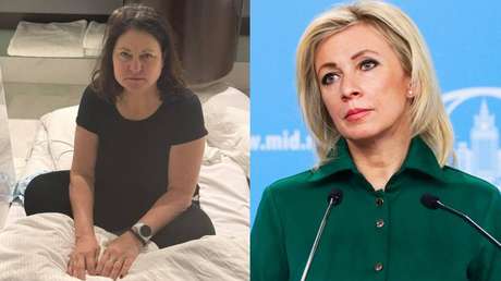 Zajárova responde a una foto de la embajadora de la UE en Ucrania pasando la noche en un baño